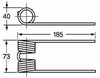 Dente pick-up adattabile John Deere CC32965 filo 5 confezione da 5 pezzi