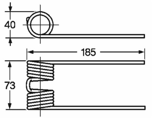 Dente pick-up adattabile John Deere CC32965 filo 5 confezione da 5 pezzi