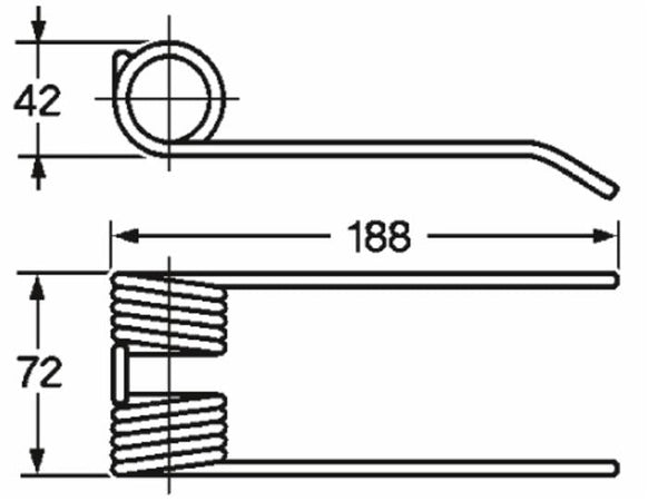 Dente pick-up adattabile New Holland 78,88,53 filo 4,8