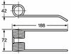Dente pick-up adattabile New Holland 78,88,53 filo 4,8