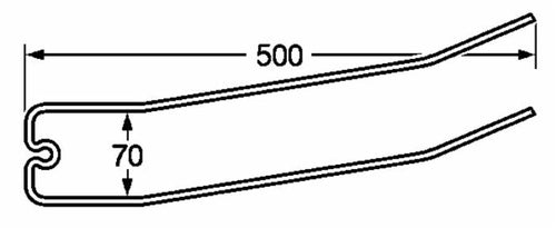 Dente rastrello adattabile Bcs 8025 filo 5,5 confezione da 10 pezzi