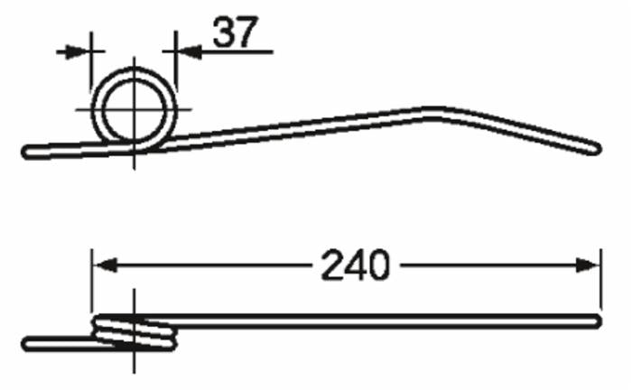 Dente mietitrebbia adattabile John Deere H33316 filo 6