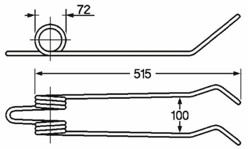 Dente strigliatore adattabile Accord 495754 filo 8 confezione da 5 pezzi