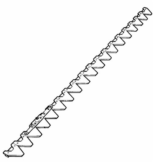 Lama 17 sezioni lunghezza 1,27 mt adattabile Bedogni