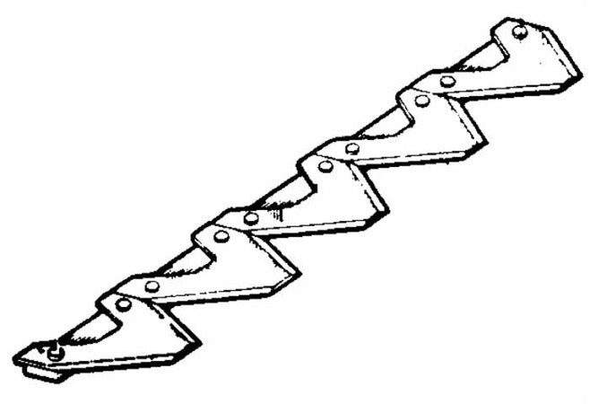 Lama 17 sezioni 3" lunghezza 1,27mt adattabile BCS