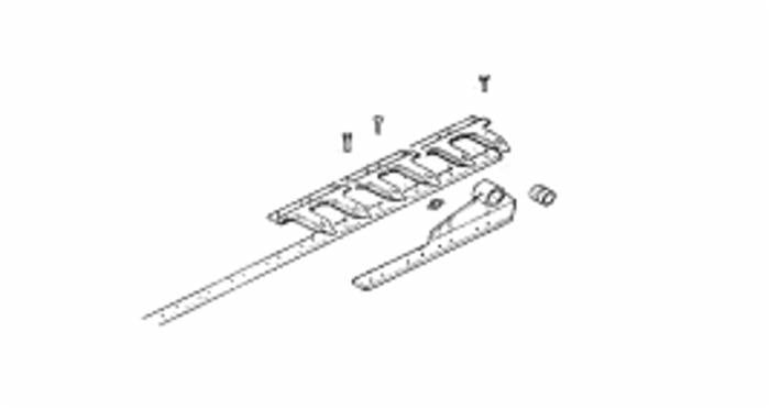 Dentiera 12 denti con testa tranciata lunghezza 1,75 mt adattabile a Gaspardo FB 940