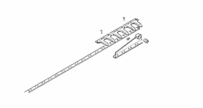 Dentiera 14 denti lunghezza 2,05mt adattabile a Gaspardo FB 925