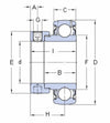 Cuscinetto mod. YET 206 Skf