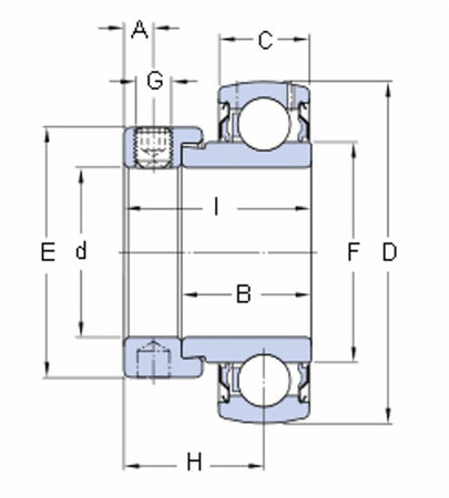Cuscinetto mod. YET 206 Skf