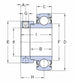 Cuscinetto mod. YET 206 Skf