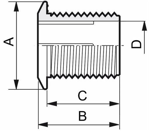 Bocchettone di scarico G1"1/4 confezione da 5 pezzi