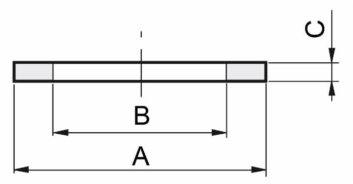 Guarnizione piana Arag 20X30mm e sp. 2,5mm confezione da 40 pezzi