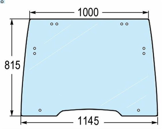 Parabrezza anteriore regolabile adattabile al riferimento originale CNH 82003391
