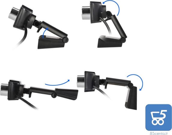 Webcam USB 2.0 720p con Riduzione del Rumore 1280 x 720 px fino a 25 FPS
