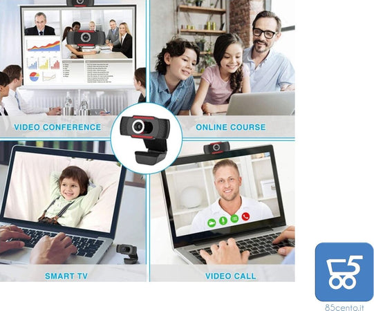 Webcam USB 2.0 720p con Riduzione del Rumore 1280 x 720 px fino a 25 FPS