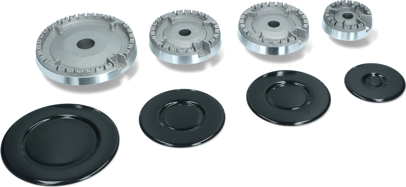 Bruciatori E Piattelli Spartifiamma Kit Ricambio Bruciatori Piattelli Spartifiamma Per Piani Cottura A Gas De'Longhi (4 Fuochi) - 8 Pezzi Bruciatori Fornelli A Gas - Foto 12