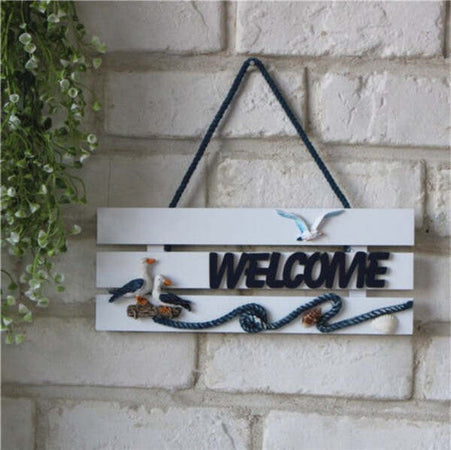 Welcome Targhetta Decorativa Parete Legno Decorazione Casa Arredamento Fai da te/Ferramenta/Numeri civici targhe e cartelli/Targhe con indirizzo Trade Shop italia - Napoli, Commerciovirtuoso.it