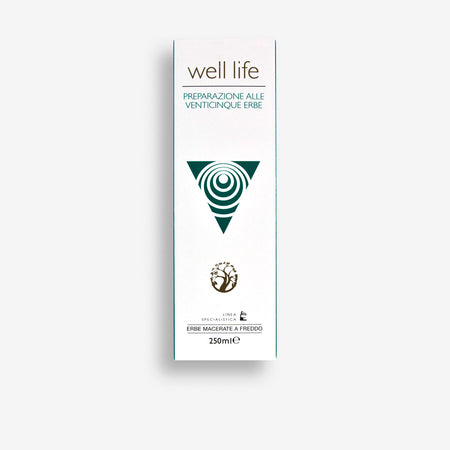 Well Life 25 Erbe – Drenante Naturale con Azione Digestiva, Depurativa e Antigonfiore 250 ml