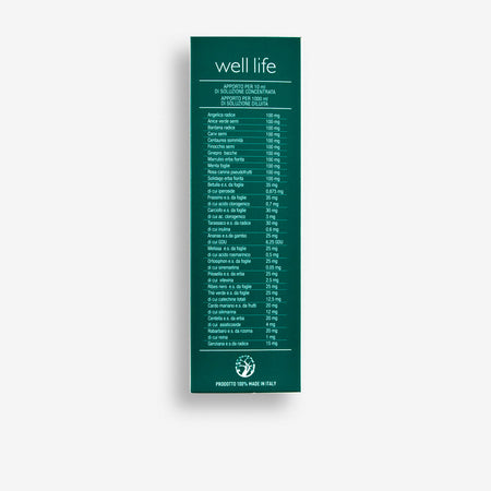 Well Life 25 Erbe – Drenante Naturale con Azione Digestiva, Depurativa e Antigonfiore 250 ml