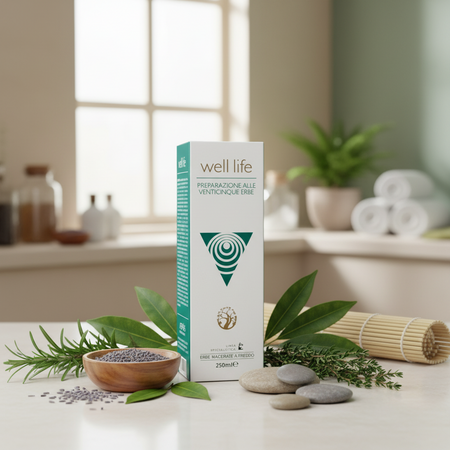 Drenante Naturale Azione Digestiva, Depurativa e Antigonfiore Well Life 25 Erbe 250 ml