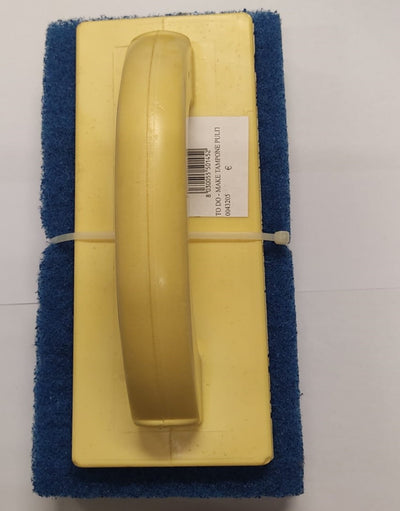 TO DO - TAMPONE PULITORE MAKE - CON MANICO IN PLASTICA GIALLO E SPUGNA BLU