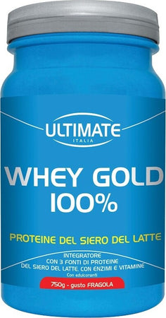 WHEY-GOLD-100%-FRAGOLA-integratore-alimentare-in-polvere-750-g-Ultimate-Italia