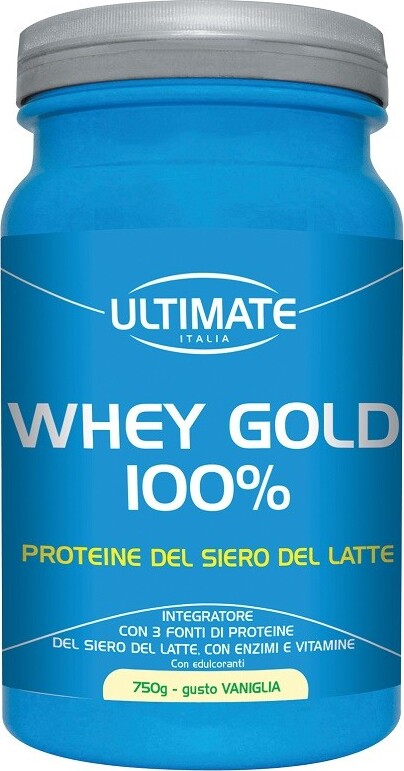 WHEY-GOLD-100%-VANIGLIA-integratore-alimentare-in-polvere-750-g-Ultimate-Italia
