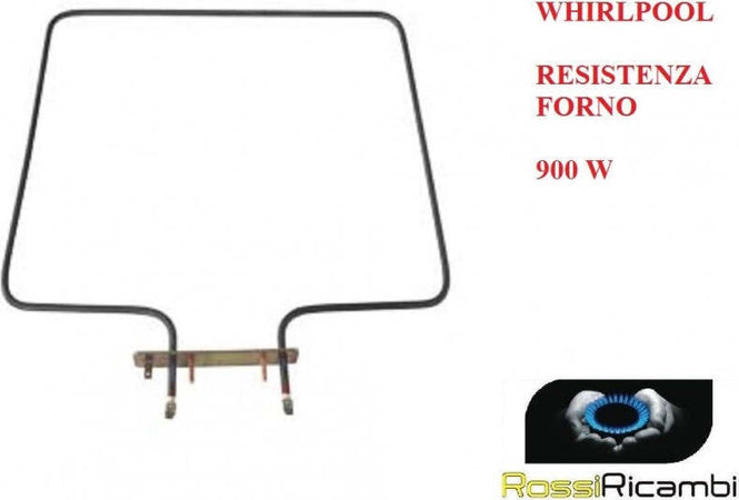 WHIRLPOOL - RESISTENZA 900 W PER FORNO ELETTRICO - 481925928284 - 481925928517 Casa e cucina/Grandi elettrodomestici/Accessori e parti di ricambio/Ricambi e accessori per forni/Resistenze per forni Rossi Ricambi - Venetico Marina, Commerciovirtuoso.it