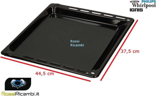 WHIRLPOOL  TEGLIA LECCARDA ALLUMINIO FORNO 445x375 mm ORIGINALE  481010683239 Casa e cucina/Teglie da forno e accessori per pasticceria/Teglie e stampi/Teglie per pane Rossi Ricambi - Venetico Marina, Commerciovirtuoso.it