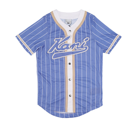 KARL KANI Casacca Bottoni Donna W Pinstripe Baseball Shirt Purple/white da donna