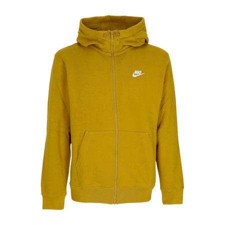 Nike Felpa Cappuccio Zip Uomo Sportswear Club Hoodie Bronzine/bronzine/white da uomo