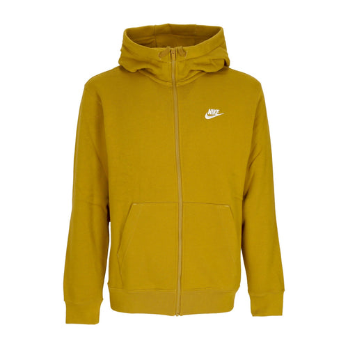 Nike Felpa Cappuccio Zip Uomo Sportswear Club Hoodie Bronzine/bronzine/white da uomo