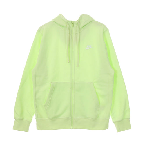 Nike Felpa Cappuccio Zip Uomo Sportswear Club Hoodie Lt Liquid Lime/lt Liquid Lime/white da uomo