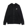 Nike Felpa Cappuccio Zip Uomo Sportswear Club Hoodie Black/black/white da uomo