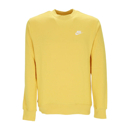 Nike Felpa Girocollo Uomo Club Crew Bb Vivid Sulfur/white da uomo