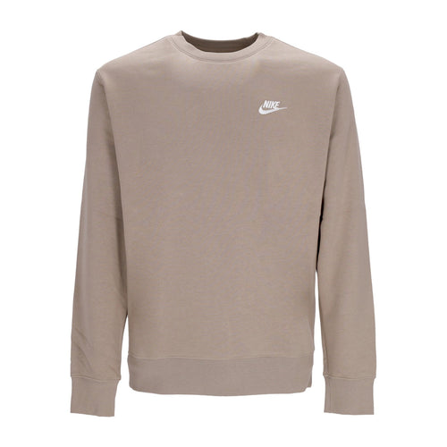 Nike Felpa Girocollo Uomo Club Crew Bb Khaki/white da uomo