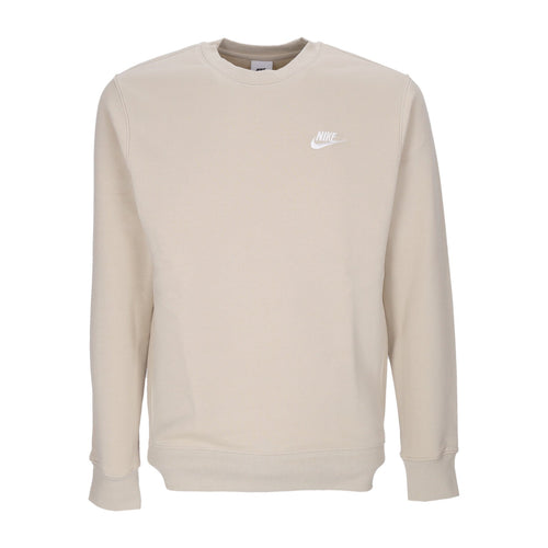 Nike Felpa Girocollo Uomo Club Crew Bb Rattan/white da uomo