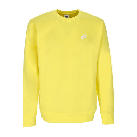 Nike Felpa Girocollo Uomo Club Crew Bb Yellow Strike/white da uomo