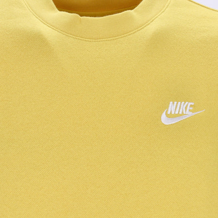 Nike Felpa Girocollo Uomo Club Crew Bb Vivid Sulfur/white da uomo