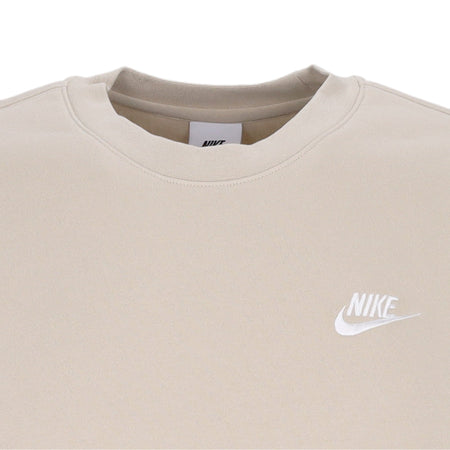 Nike Felpa Girocollo Uomo Club Crew Bb Rattan/white da uomo