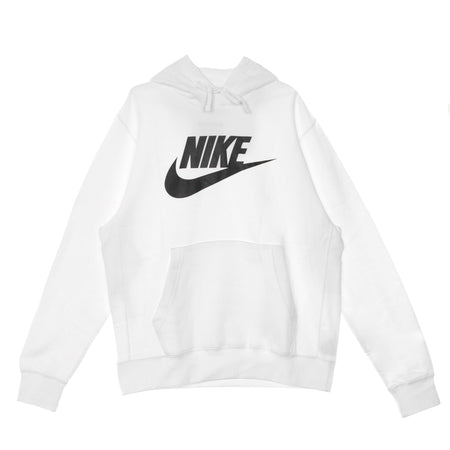 Nike Felpa Cappuccio Uomo Club Hoodie Pullover Gx White/white/black da uomo
