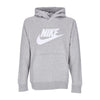 Nike Felpa Cappuccio Uomo Club Hoodie Pullover Gx Dk Grey Heather/matte Silver/white da uomo