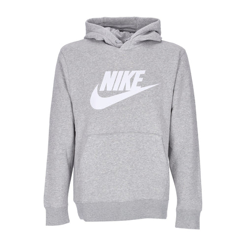 Nike Felpa Cappuccio Uomo Club Hoodie Pullover Gx Dk Grey Heather/matte Silver/white da uomo