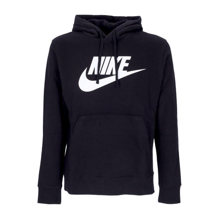 Nike Felpa Cappuccio Uomo Club Hoodie Pullover Gx Black/black/white da uomo