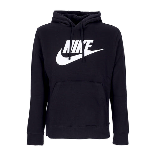 Nike Felpa Cappuccio Uomo Club Hoodie Pullover Gx Black/black/white da uomo