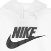 Nike Felpa Cappuccio Uomo Club Hoodie Pullover Gx White/white/black da uomo