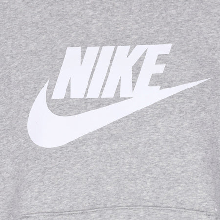 Nike Felpa Cappuccio Uomo Club Hoodie Pullover Gx Dk Grey Heather/matte Silver/white da uomo