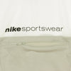 Nike Felpa Leggera Cappuccio Corta Donna Sportswear Archive Remix Hoody White/light Bone/black da donna