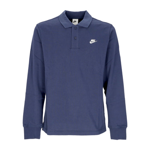Nike Polo Manica Lunga Uomo Club L/s Polo Midnight Navy/white da uomo