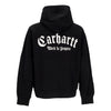 CARHARTT WIP Felpa Cappuccio Uomo Only Script Hooded Black/white da uomo